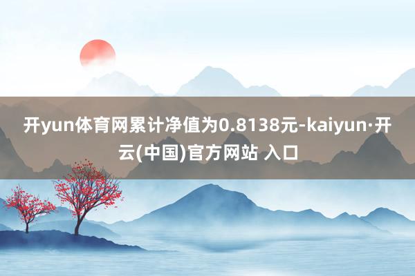 开yun体育网累计净值为0.8138元-kaiyun·开云(中国)官方网站 入口