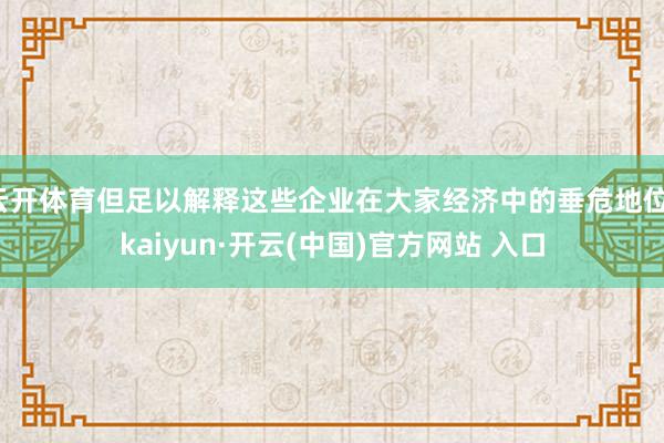 云开体育但足以解释这些企业在大家经济中的垂危地位-kaiyun·开云(中国)官方网站 入口