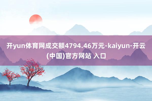 开yun体育网成交额4794.46万元-kaiyun·开云(中国)官方网站 入口