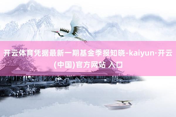 开云体育凭据最新一期基金季报知晓-kaiyun·开云(中国)官方网站 入口