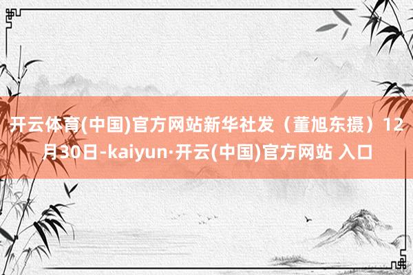 开云体育(中国)官方网站　　新华社发（董旭东摄）　　12月30日-kaiyun·开云(中国)官方网站 入口